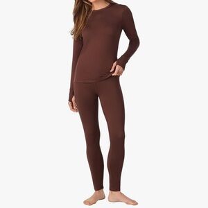 Cuddl Duds Thermal Base Layer Chocolate Size Medium